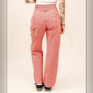 Women's P&co Red Hickory Striped Pants UK sz 10